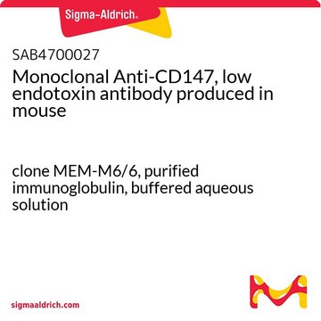 Monoclonal Anti-CD147, low endotoxin antibody produced in mouse clone MEM-M6/6, purified immunoglobulin, buffered aqueous solution