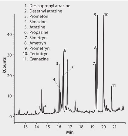 Herbicides de la classe des triazines application for SPME, suitable for GC