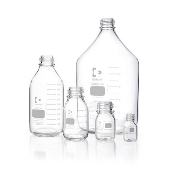 DURAN&#174; graduated laboratory bottle without cap, round glass bottle, bottle capacity (15,000&#160;mL), non-sterile