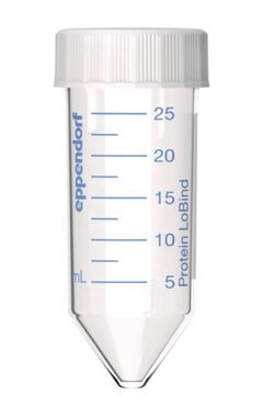 Eppendorf&#174; Protein LoBind tubes capacity 25&#160;mL, PCR clean, screw top cap, speed 17,000 x g rpm, pkg of 200&#160;ea (4 bags x 50 tubes)