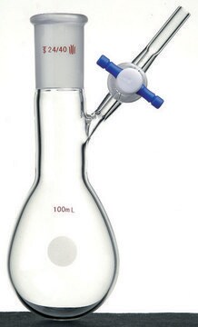 Synthware&#8482; pear-shaped Schlenk flask with stopcock capacity 50&#160;mL, joint: ST/NS 24/40