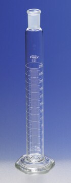 Pyrex&#174; single metric scale graduated cylinder, with female joint volume 100&#160;mL