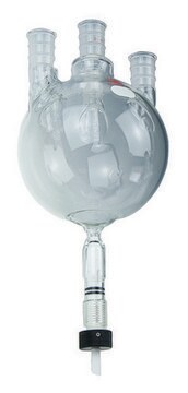 Ace spherical reaction flask with three vertical necks capacity 1&#160;L