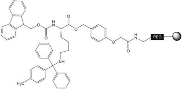 Fmoc-Lys(Mtt)-Wang resin LL (100-200 mesh) Novabiochem&#174;