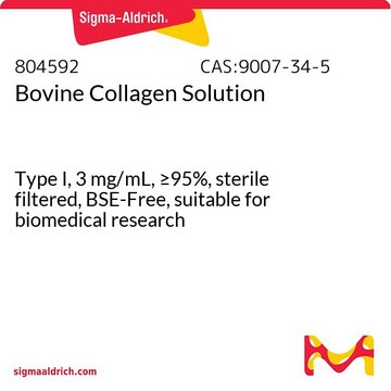 ウシコラーゲン溶液 Type I, 3&#160;mg/mL, &#8805;95%, sterile filtered, BSE-Free, suitable for biomedical research