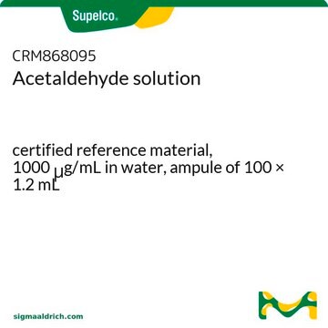 Acetaldehydlösung certified reference material, 1000&#160;&#956;g/mL in water, ampule of 100 × 1.2&#160;mL