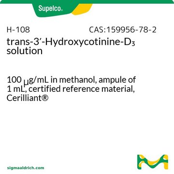 trans-3&#8242;-ヒドロキシコチニン-D3 溶液 100&#160;&#956;g/mL in methanol, ampule of 1&#160;mL, certified reference material, Cerilliant&#174;