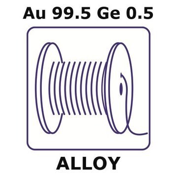 Gold/Germanium wire, Au 99.5%/Ge 0.5%, 1.0&#160;mm diameter, length 0.1 m