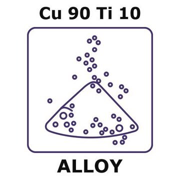 Copper-titanium alloy, Cu90Ti10 powder, 45micron max. particle size, atomized, 100g