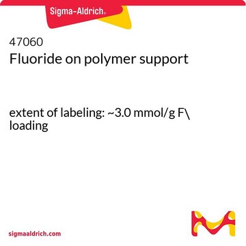 Fluoride on polymer support extent of labeling: ~3.0&#160;mmol/g F- loading