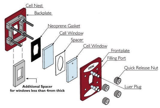 Specac&#174; Omni Cell windows KRS-5, 41mm x 23mm x 4mm, for Omni Cell