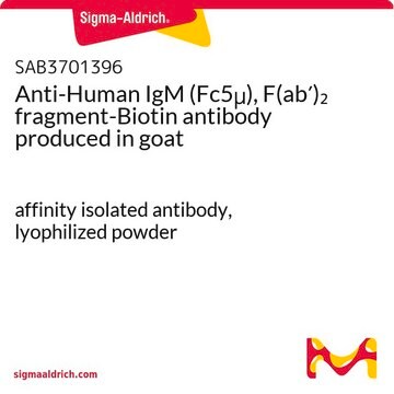 Anti-Human IgM (Fc5&#956;), F(ab&#8242;)2 fragment-Biotin antibody produced in goat affinity isolated antibody, lyophilized powder