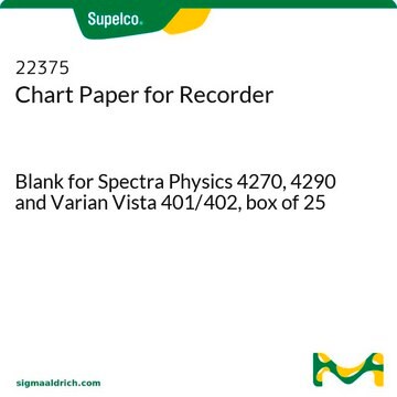 Chart Paper for Recorder Blank for Spectra Physics 4270, 4290 and Varian Vista 401/402, box of 25