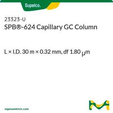 Colonne capillaire SPB&#174;-624 pour GC/CPG L × I.D. 30&#160;m × 0.32&#160;mm, df 1.80&#160;&#956;m