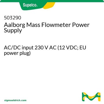 Aalborg Mass Flowmeter Power Supply AC/DC input 230 V AC (12 VDC; EU power plug)