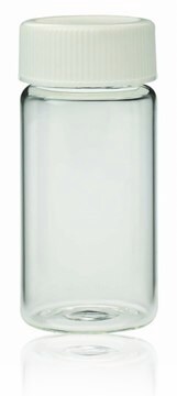 WHEATON&#174; liquid scintillation vial with attached PE cone lined urea cap lips on vial transparent high-density polyethylene bottle, capacity (20&#160;mL), screw cap