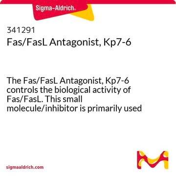 Fas/FasL-Antagonist, Kp7-6 The Fas/FasL Antagonist, Kp7-6 controls the biological activity of Fas/FasL. This small molecule/inhibitor is primarily used for Cancer applications.