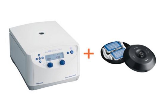 Eppendorf&#174; Pharma Package Centrifuge 5430 G refrigerated: no, with rotary knobs, without standard rotor, with A-2-MTP rotor, AC/DC input 230 V, 50 - 60 Hz, UK plug