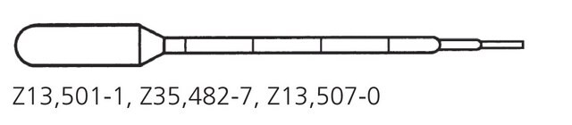 Vollpipette, Polyethylen graduated to 1 mL, bulb draw 3.1&#160;mL, non-sterile