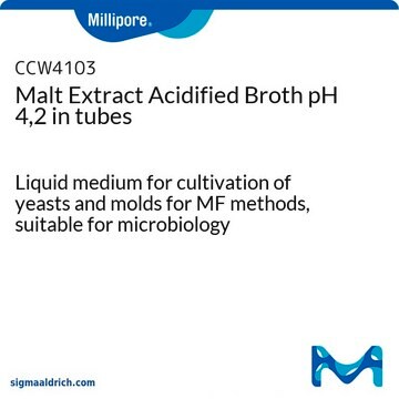 Malt Extract Acidified Broth pH 4,2 Liquid medium for cultivation of yeasts and molds for MF methods, suitable for microbiology