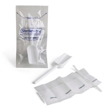 SP Bel-Art&#174; Sterileware&#8482; Scoop and Bag Sampler white polystyrene, nominal capacity 60&#160;mL (2&#160;oz), sterile, pack of 50&#160;ea (individually wrapped)