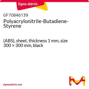 Polyacrylonitrile-Butadiene-Styrene (ABS), sheet, thickness 1&#160;mm, size 300 × 300&#160;mm, black