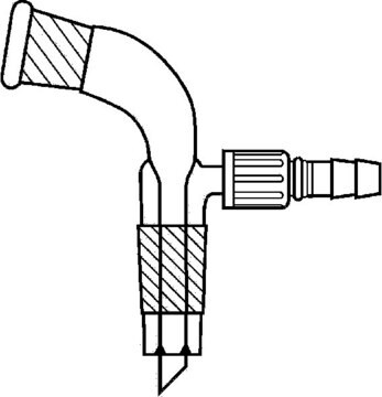 Quickfit&#174; bends with vacuum connection socket joint: ST/NS 29/32, cone joint: ST/NS 29/32