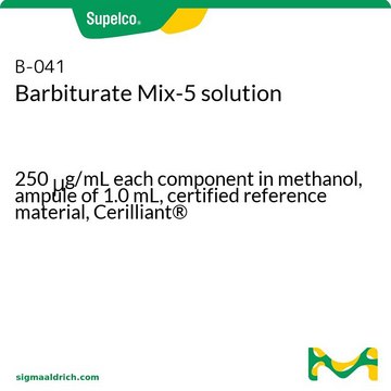 Barbiturate Mix-5 solution 250&#160;&#956;g/mL each component in methanol, ampule of 1.0&#160;mL, certified reference material, Cerilliant&#174;