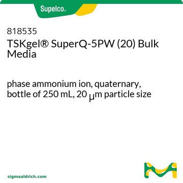 TSKgel&#174; SuperQ-5PW (20) Bulk Media phase ammonium ion, quaternary, bottle of 250&#160;mL, 20&#160;&#956;m particle size