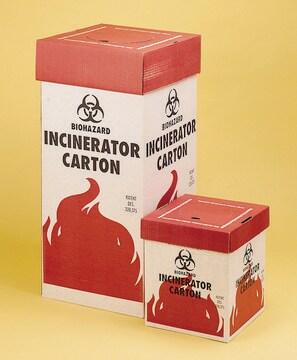 Biohazard incinerator carton Floor model