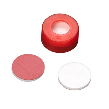 Wheaton&#174; Microliter Snap Caps With Septa red PTFE/silicone cap