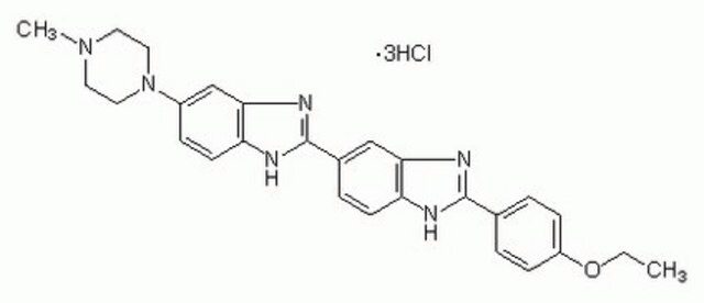 Bisbenzimid H 33342 Fluorchrom, Trihydrochlorid Cell-permeable, adenine-thymine-specific fluorescent stain.