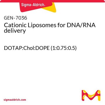 Cationic Liposomes for DNA/RNA delivery DOTAP:Chol:DOPE (1:0.75:0.5)