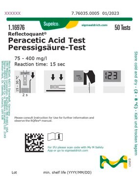 Test kwasu nadoctowego reflectometric, 75-400&#160;mg/L (peracetic acid), for use with REFLECTOQUANT&#174;