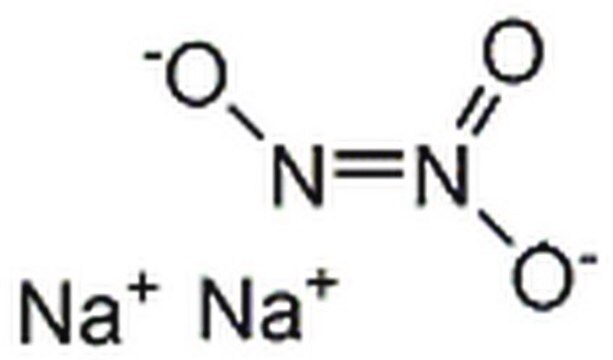 Angeli's Salt A nitroxyl anion (NO&#8315;) donor that spontaneously dissociates in a pH dependent first order process to liberate 0.54 moles of NO per mole of the parent compound.