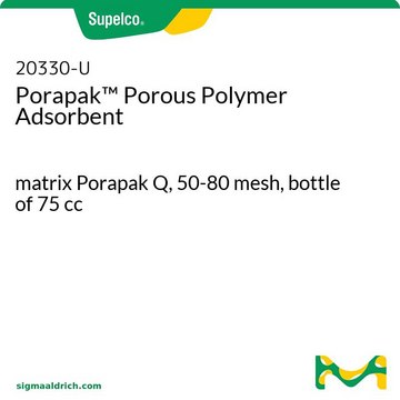 Porapak&#8482;多孔質ポリマー吸着剤 matrix Porapak Q, 50-80&#160;mesh, bottle of 75&#160;cc