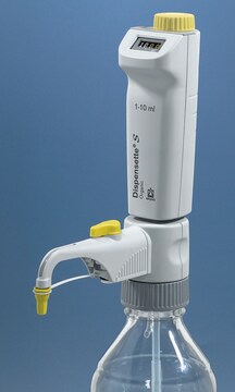 BRAND&#174; Dispensette&#174; S Organic, Digital bottle-top dispenser volume range 2.5-25&#160;mL, with recirculation valve