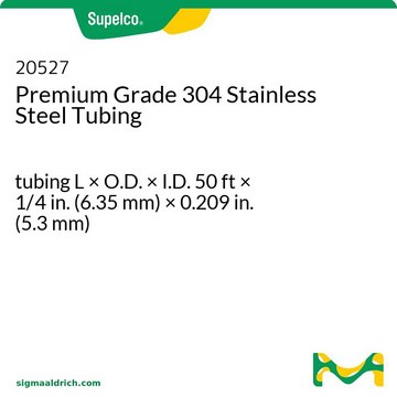 Tube en acier inoxydable&nbsp;304 de qualité premium tubing L × O.D. × I.D. 50&#160;ft × 1/4&#160;in. (6.35&#160;mm) × 0.209&#160;in. (5.3&#160;mm)