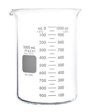 PYREX&#174;グリフィンビーカー Low form, capacity 1,000&#160;mL