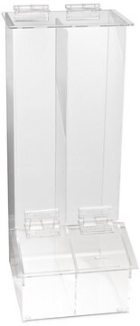 2-Place Compartment Dispensing Bin clear (bin)