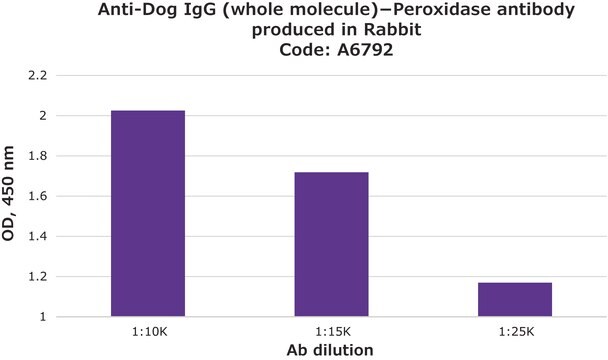 抗-抗狗 IgG（全分子）&#8722; 过氧化物酶 兔抗 affinity isolated antibody, buffered aqueous solution