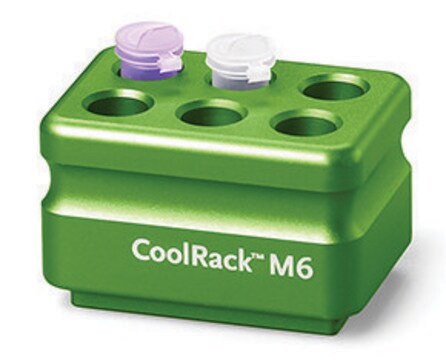 Corning&#174; CoolRack&#174; M6, capacity 6 x 1.5 or 2 mL microfuge tubes, green