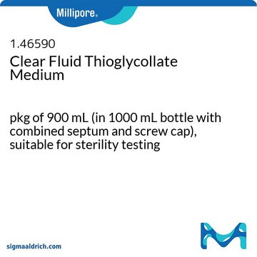 Clear Fluid Thioglycollate Medium pkg of 900&#160;mL (in 1000 mL bottle with combined septum and screw cap), suitable for sterility testing