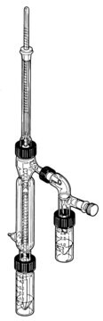 ACE-Mikrodrehbandsäulen-Baugruppe mit festem Aufsatz joint: ST/NS 14/10 top and bottom, PTFE