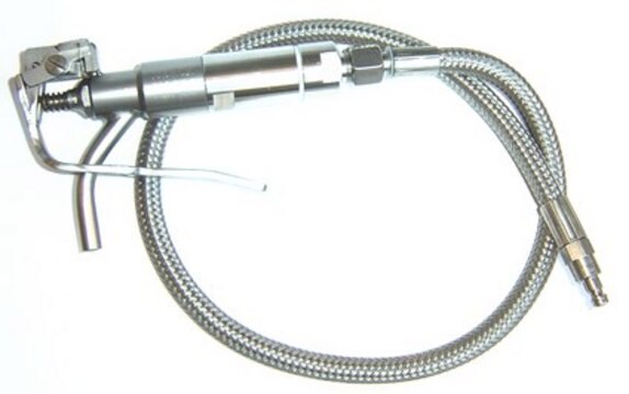 Bocal de enchimento (aço inoxidável) PTFE tube, stainless steel coating, tube L 80&#160;cm, self-closing, for rapid action connector