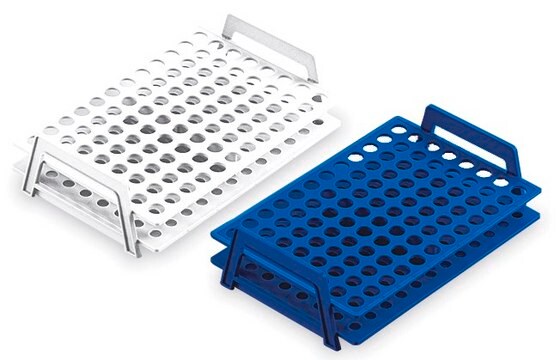 マイクロチューブラック blue Nylon, pack of 4&#160;racks, Holds 96 x 1.5-2 mL tubes