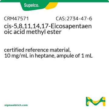 cis-5,8,11,14,17-Eicosapentaenoic acid methyl ester certified reference material, 10&#160;mg/mL in heptane, ampule of 1&#160;mL