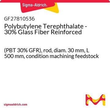 Polybutylene Terephthalate - 30% Glass Fiber Reinforced (PBT 30% GFR), rod, diam. 30&#160;mm, L 500&#160;mm, condition machining feedstock