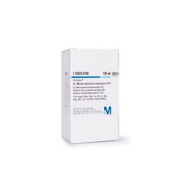 IC-Mehrelementstandard V F&#8315; = 10 mg/l, Br&#8315; = 10 mg/l, NO&#8323;&#8315; = 50 mg/l, PO&#8324;&#179;&#8315; = 50 mg/l, Cl &#8315; = 100 mg/l, SO&#8324;&#178;&#8315; = 200 mg/l in H&#8322;O Certipur&#174;