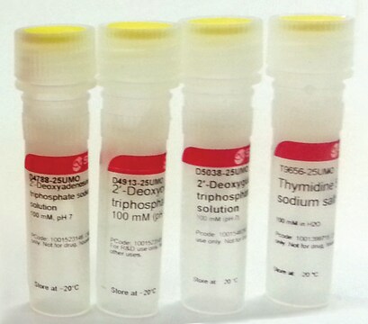 Mezcla de desoxinucleótidos,100 mM Individual dNTPs for routine PCR; 0.25 mL each